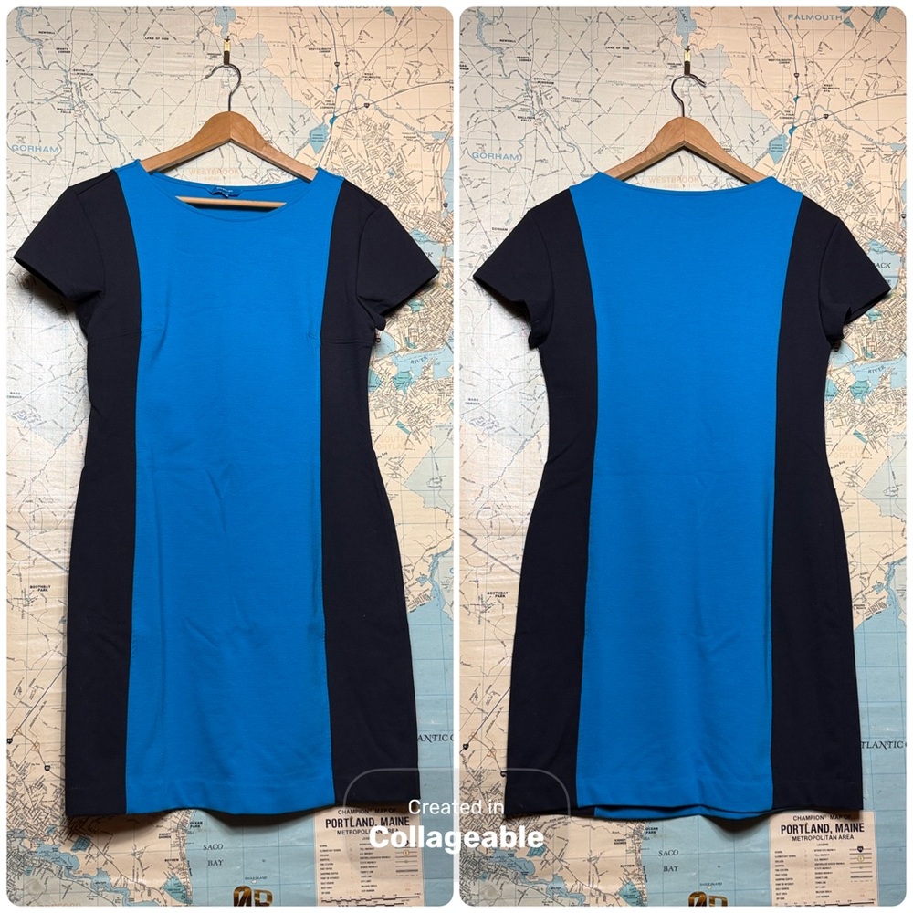 DEREK LAMB - Design Nation, Color Block Short Sleeve Shift Dress